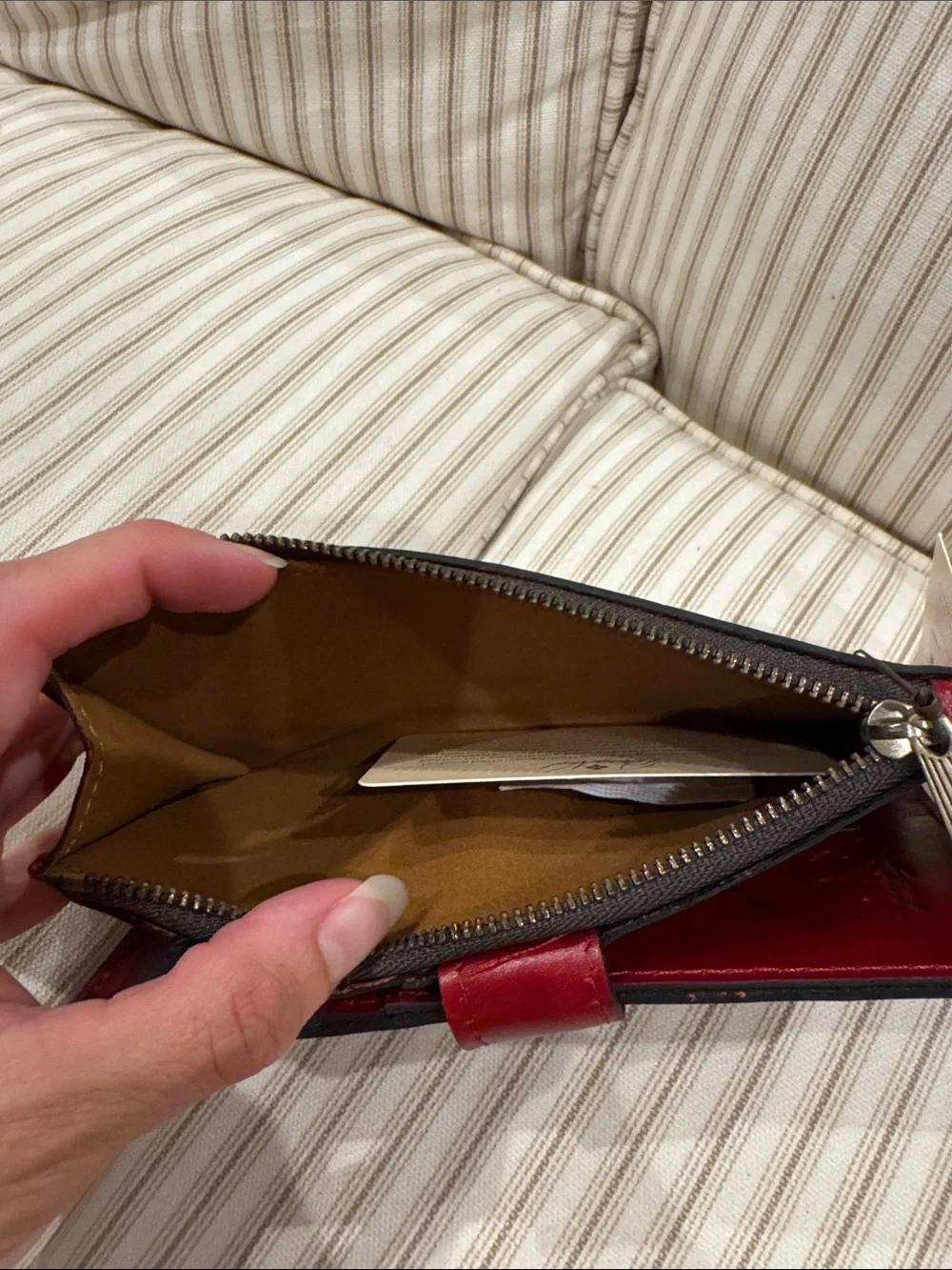Patricia Nash distress nazari ruby red wallet NWT